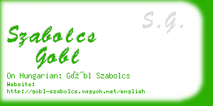 szabolcs gobl business card